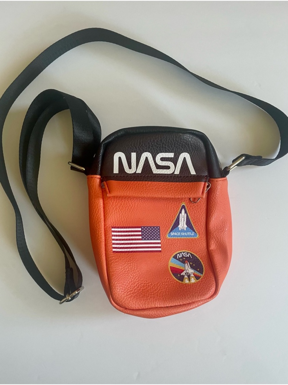 Orange and Black Crossbody Belt Bag